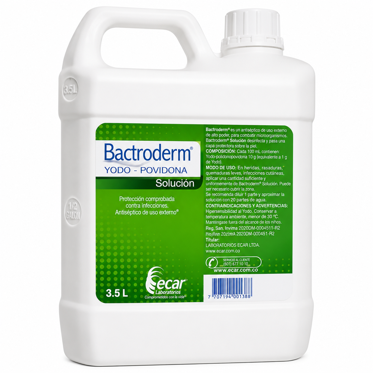 BACTRODERM Solución Antiséptica 3.5L - Yodopovidona