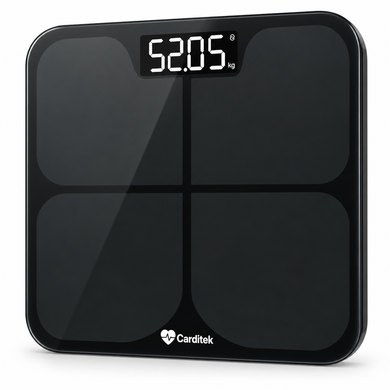 Balanza digital de peso corporal Carditek referencia CDK-BD-2317W, diseñada para realizar mediciones de peso de forma práctica y sencilla.