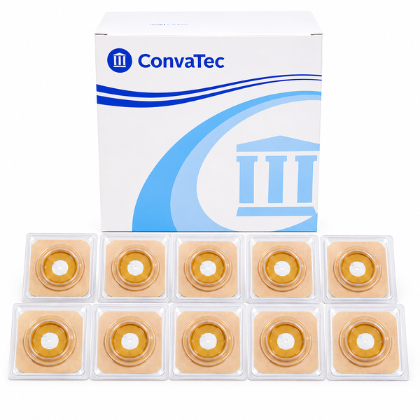 Barrera Plana Recortable 70 mm Durahesive Natura Convatec Caja x10 Unidades, barrera para ostomía diseñada para ajuste seguro, protección de la piel y adaptación cómoda durante el uso diario.
