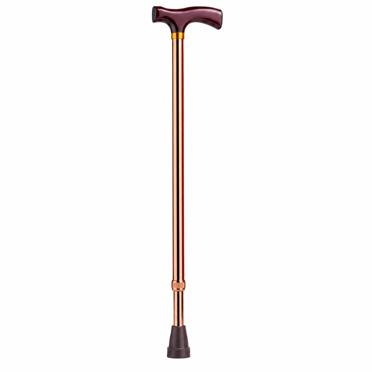Bastón Konfort Plus en aluminio cromado, referencia KP4102-22, con diseño ergonómico pensado para brindar apoyo, estabilidad y comodidad durante la marcha.