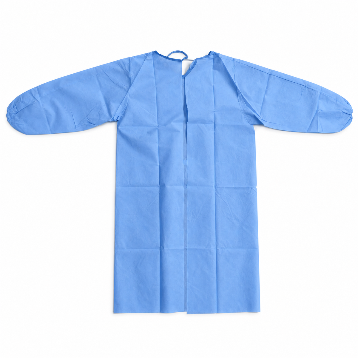 Bata quirúrgica Allmed de manga larga, 35 g, talla T-L, presentación de 5 unidades para procedimientos médicos.