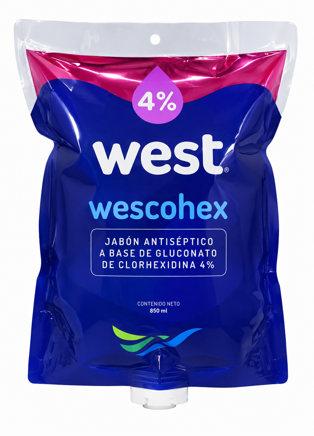 Bolsa Dispensadora Jabon Antibacterial WESCOHEX 850 ml