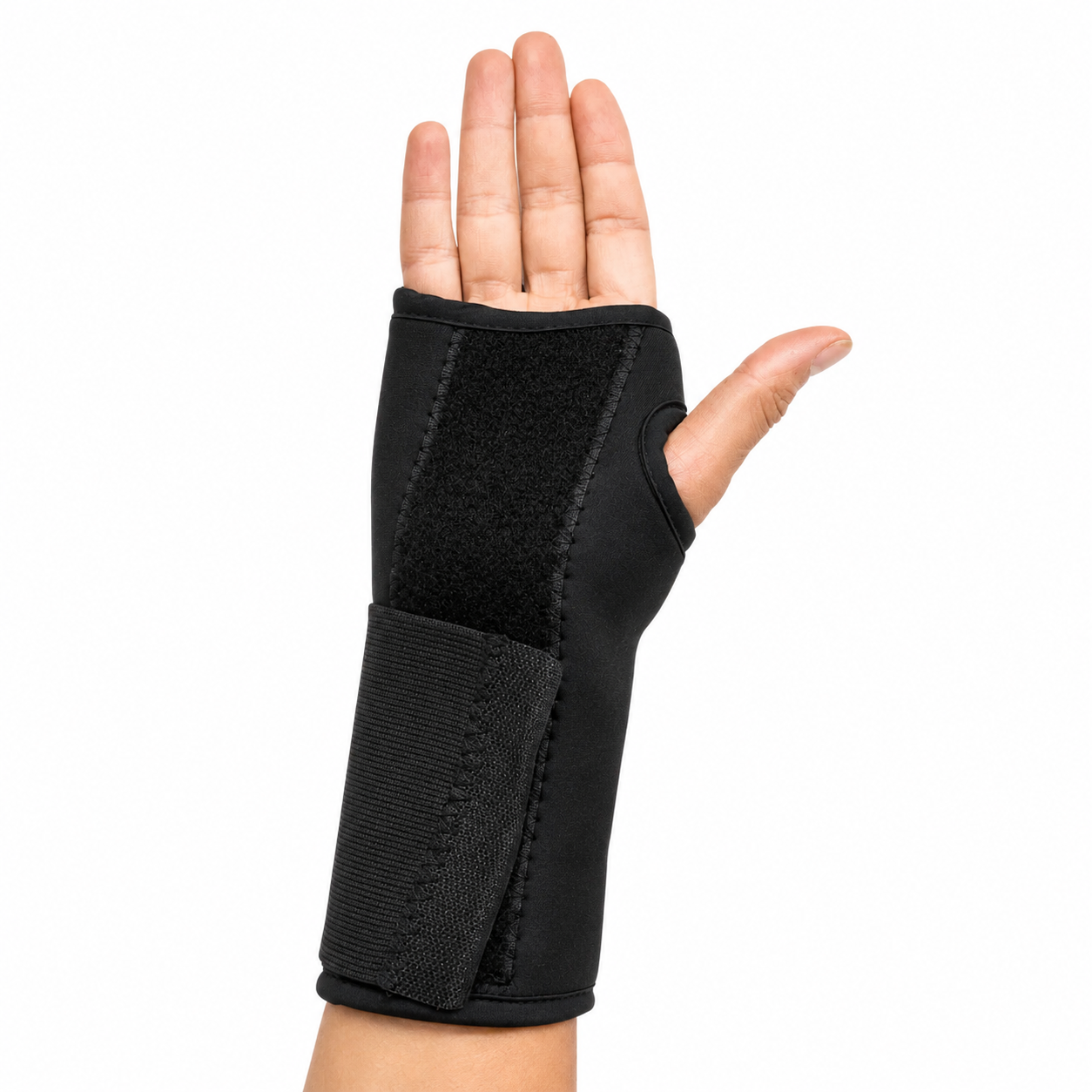 Brace para muñeca derecha Universal referencia 18480NM, diseñado para brindar soporte y estabilidad en casos de túnel carpiano.