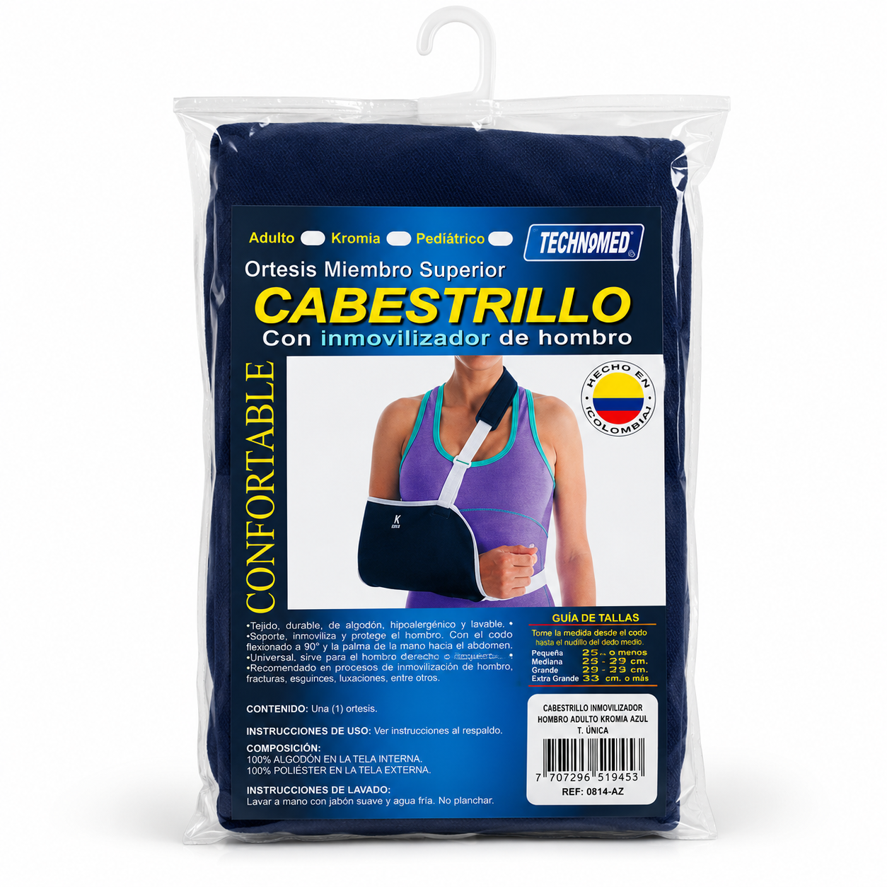 Cabestrillo Inmovilizador Hombro Adulto Kromia Azul T. Única