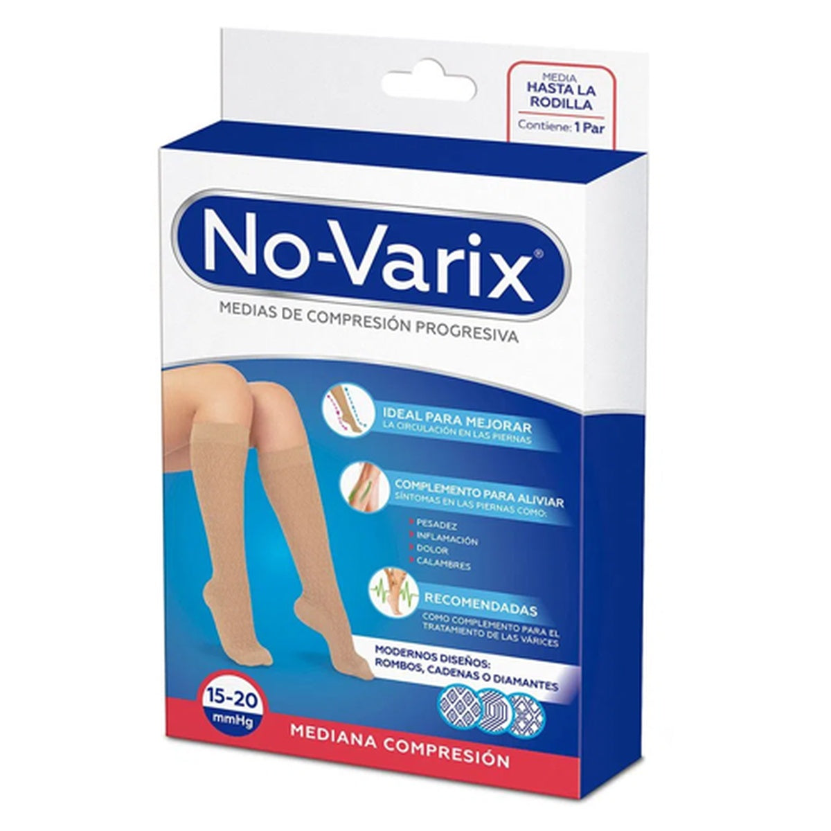 Calcetín de compresión progresiva para mujer, color púrpura con diseño de cadena, talla T/S, referencia 10102632, fabricado en nylon y elastano.