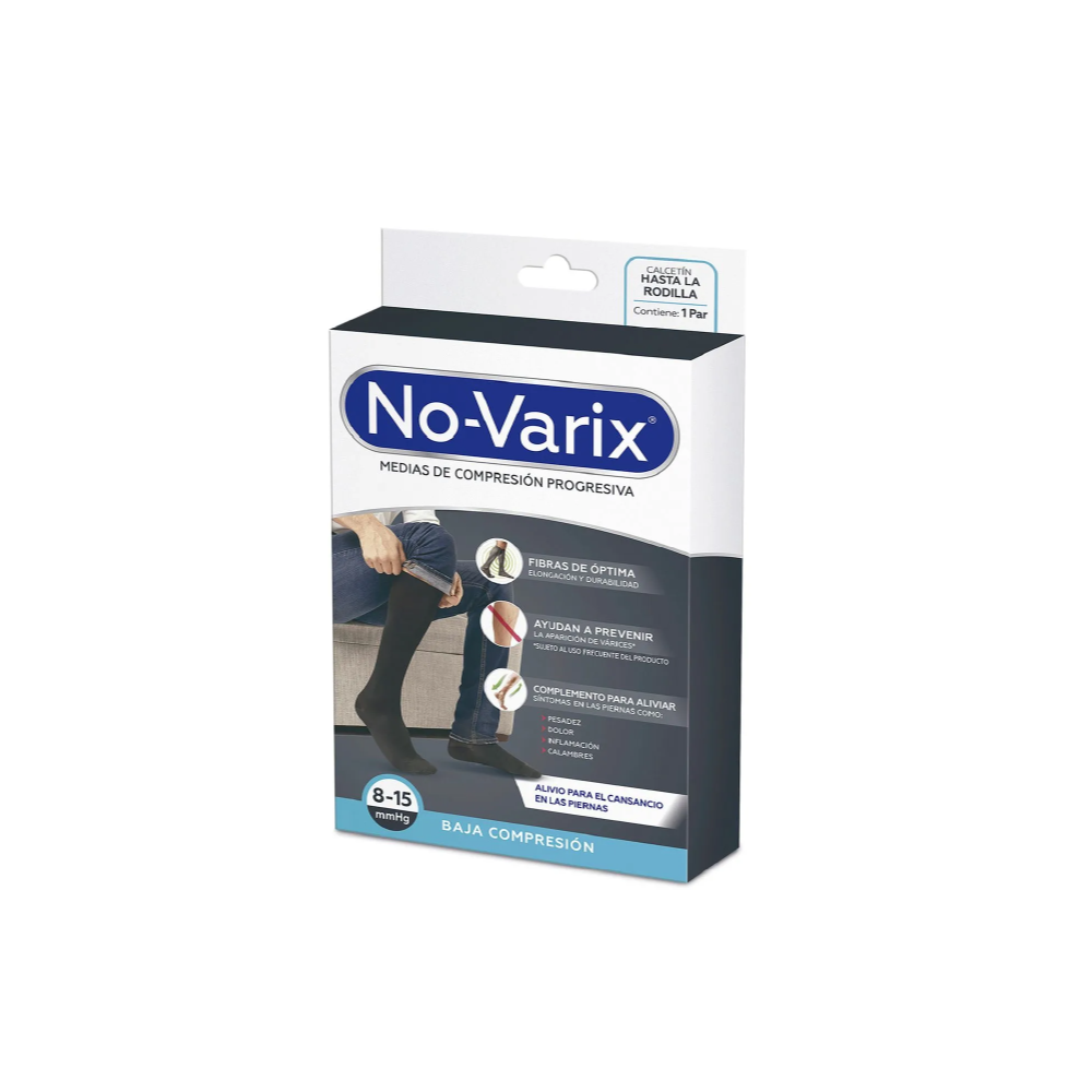Calcetín No-Varix bajo AJ Black talla small BSN para descanso y mejora de la circulación en las piernas