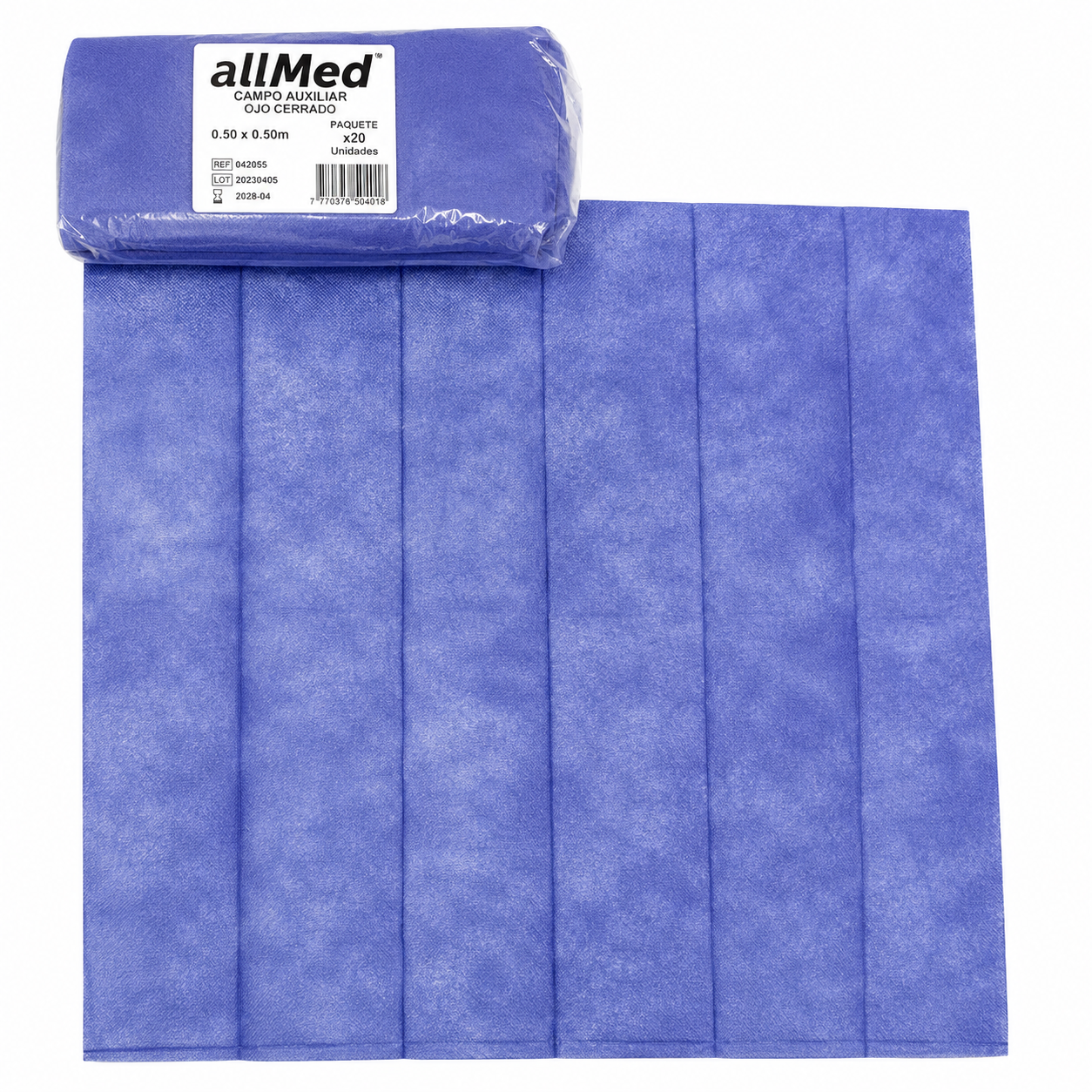 Allmed Campo Auxiliar Ojo Cerrado 0.50x0.50m - Paq 20 Und