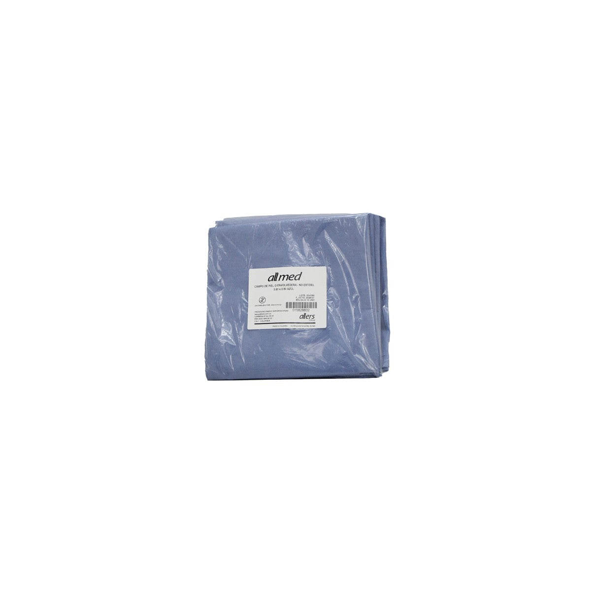 CAMPO DE PIEL / ENVOLVEDERA de ALLMED, bolsa individual de polipropileno no tejido, color blanco, 30-50 G/M2, para uso clínico.