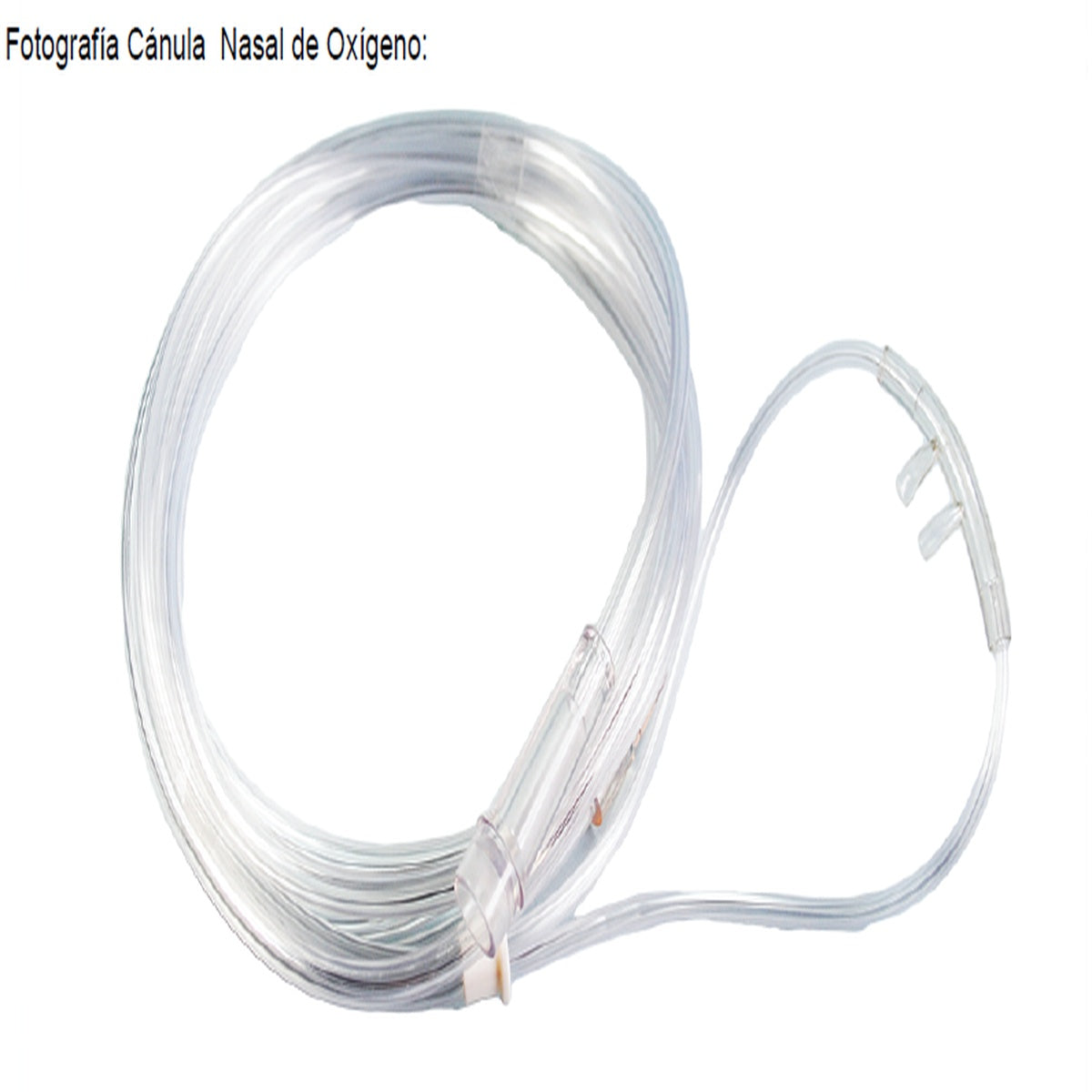 Cánula nasal de oxígeno para adultos Life Care, fabricada en PVC médico, con conector universal y tubería de 2 metros.
