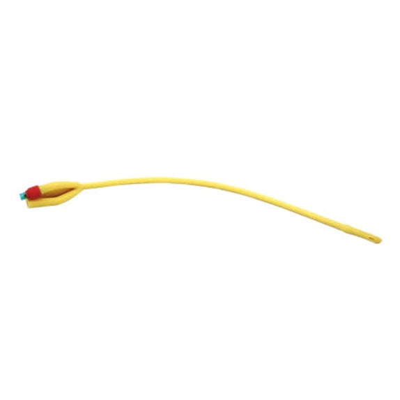 Catéter Sonda Foley 3 Vías #20 B.30 de Allmed, fabricado en látex, color transparente, con tres vías para drenaje y medición.
