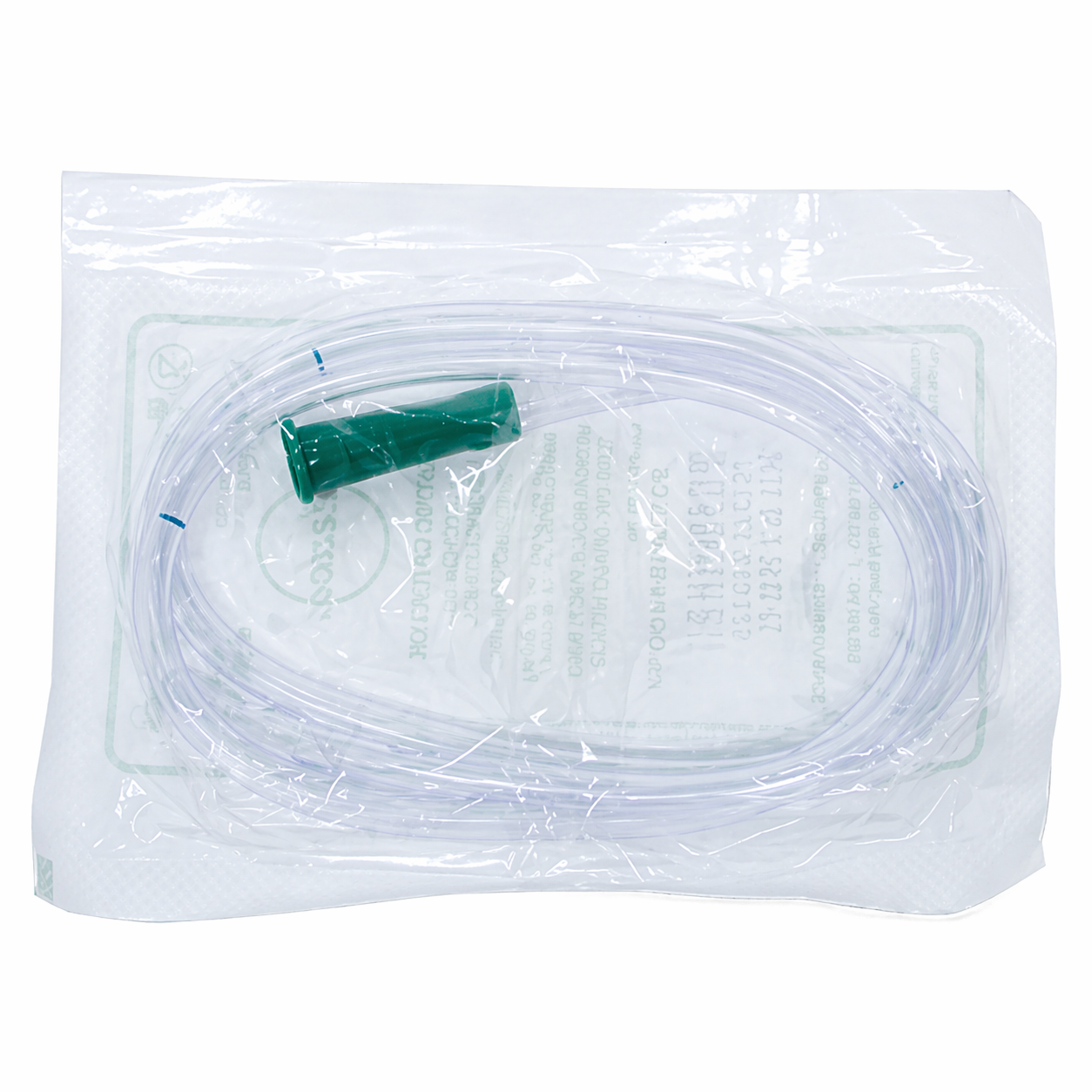 Catéter sonda Levin número 20 Meditec nasogástrica en empaque estéril con tubo transparente y conector verde