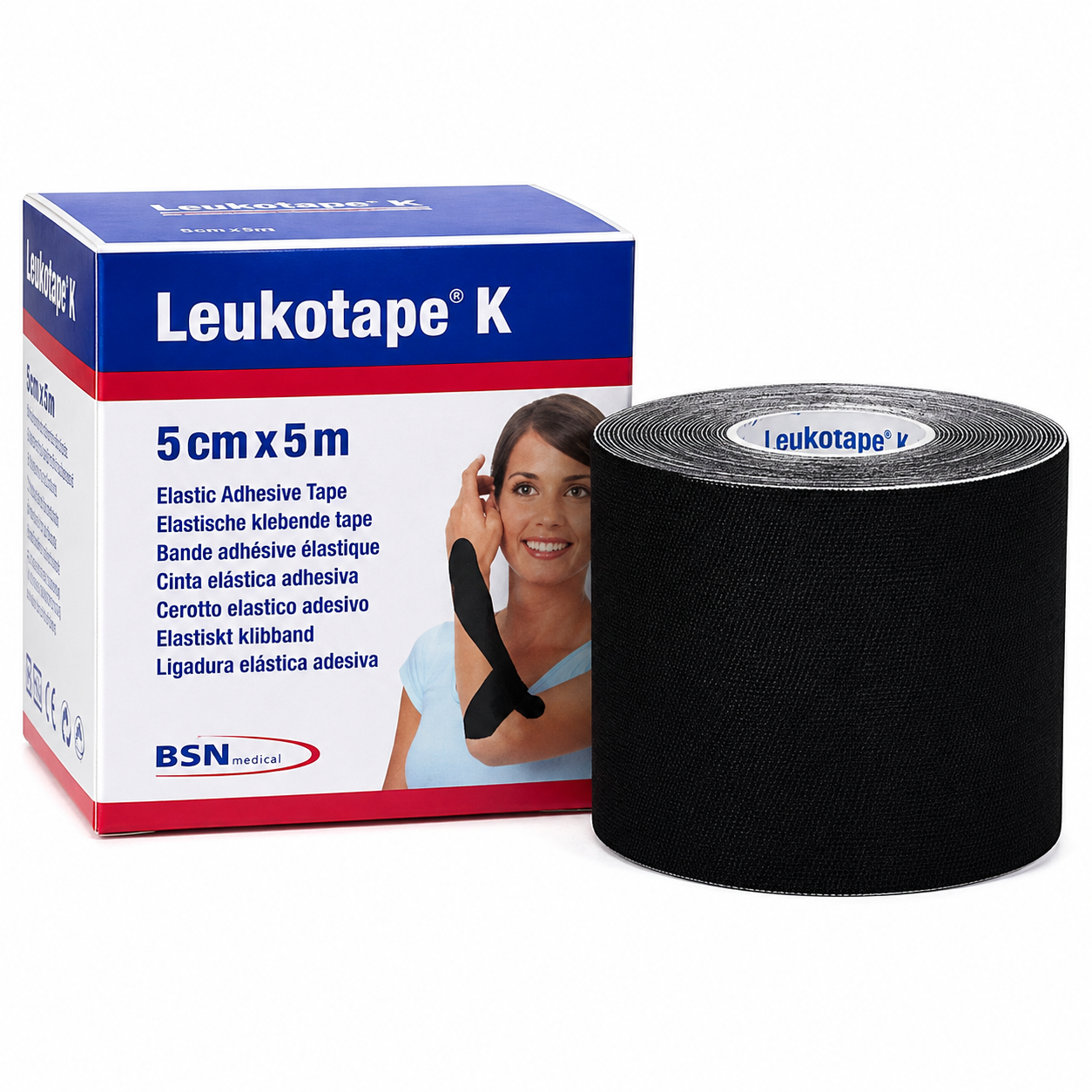 Leukotape K 5cm X 5mts Negro - Cinta Adhesiva Médica