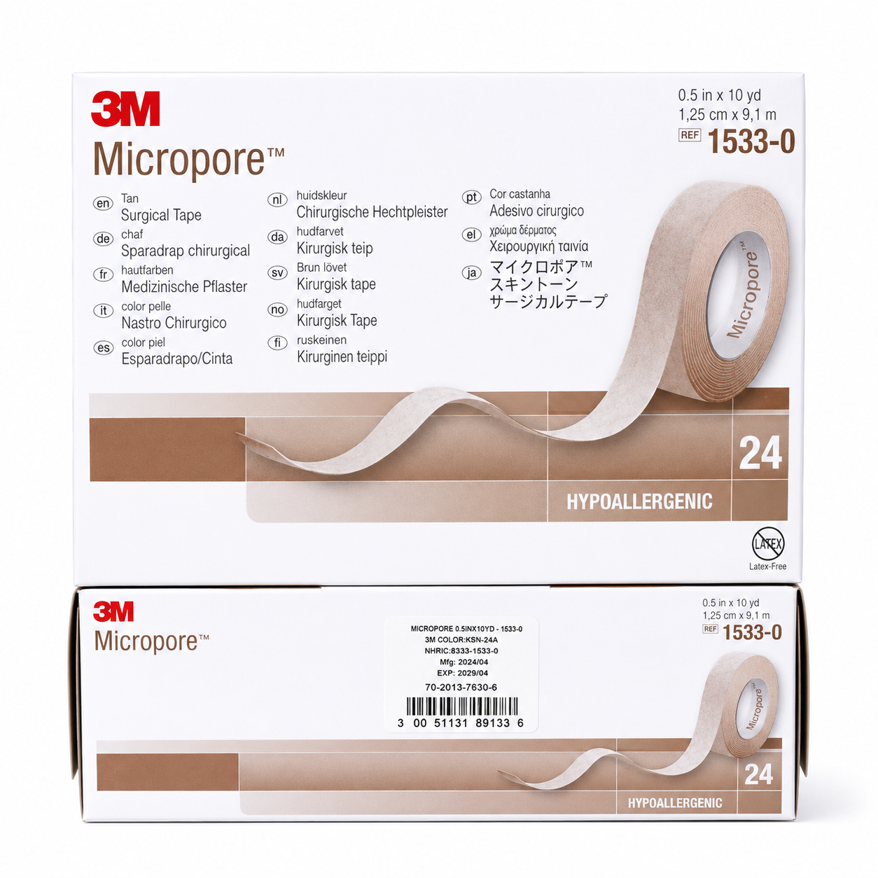 MicroPore C/Piel 1/2" x 24 Und - Cinta Adhesiva Médica