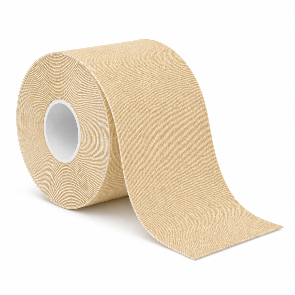 Cinta kinesiológica Kromia color beige de 5 metros, referencia 736086047999, diseñada para brindar soporte durante actividad física y rehabilitación.