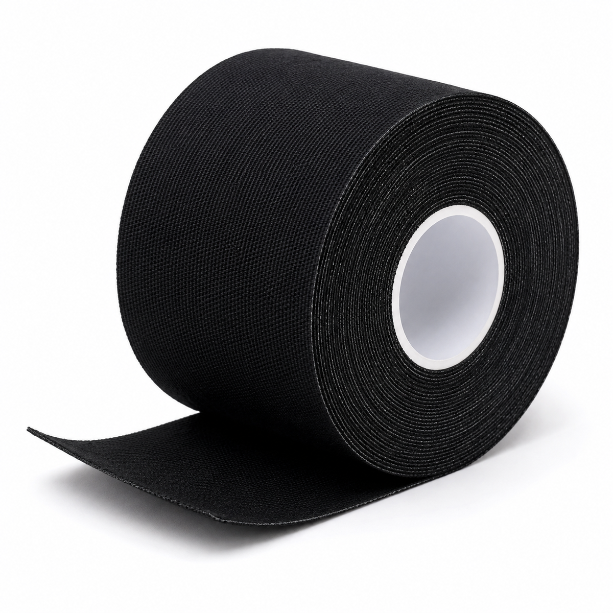 Cinta kinesiológica negra de 5 cm x 5 m, referencia KT-5X5-20, para soporte muscular y articular.