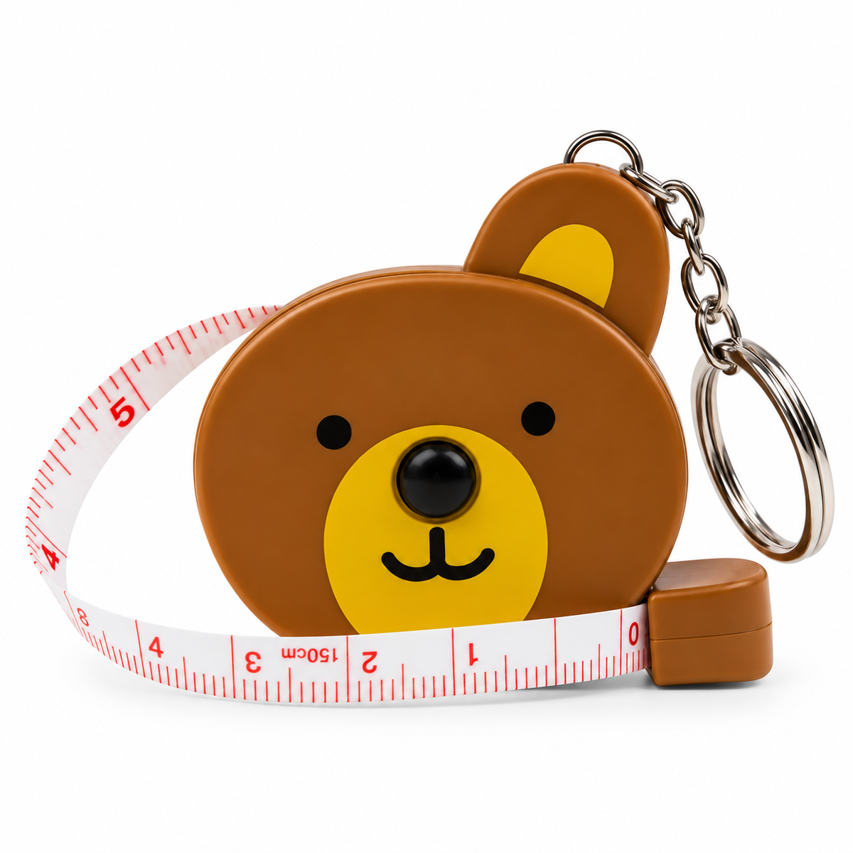 Cinta métrica GMD con diseño en forma de oso, referencia GMD-CM-OSO, diseñada para facilitar mediciones corporales de forma práctica.