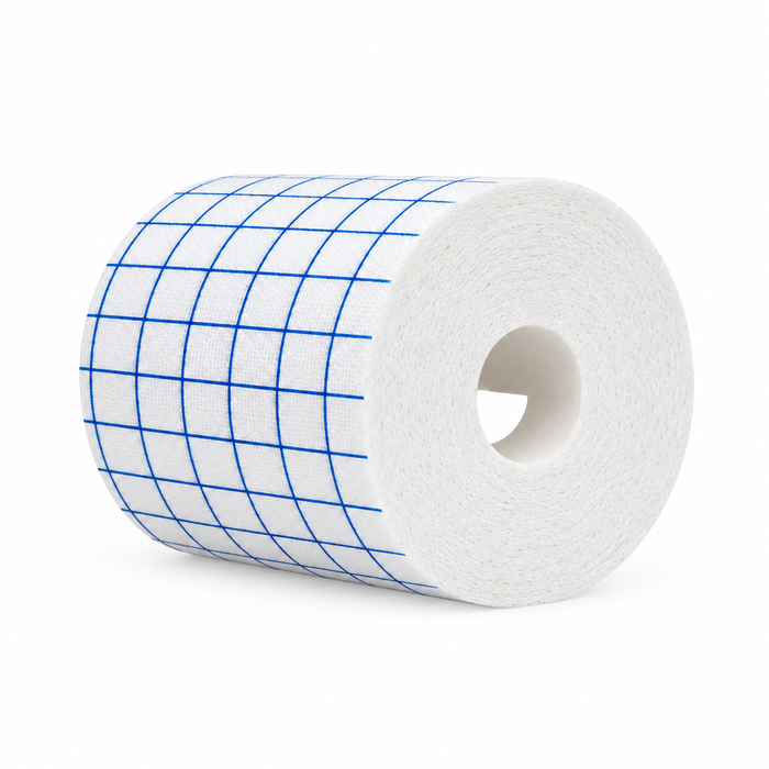 Cinta Pharmafix Stress de 5 cm x 10 m, referencia FIX 5010, diseñada para brindar fijación, soporte y sujeción en diferentes procedimientos médicos.