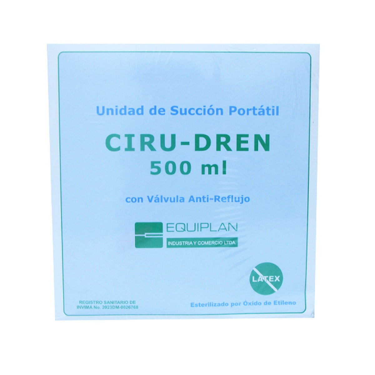 CIRU-DREN 3/16" sistema de drenaje de heridas, manguera radiopaca de PVC cristal atóxico, color transparente, con conectores de polipropileno.