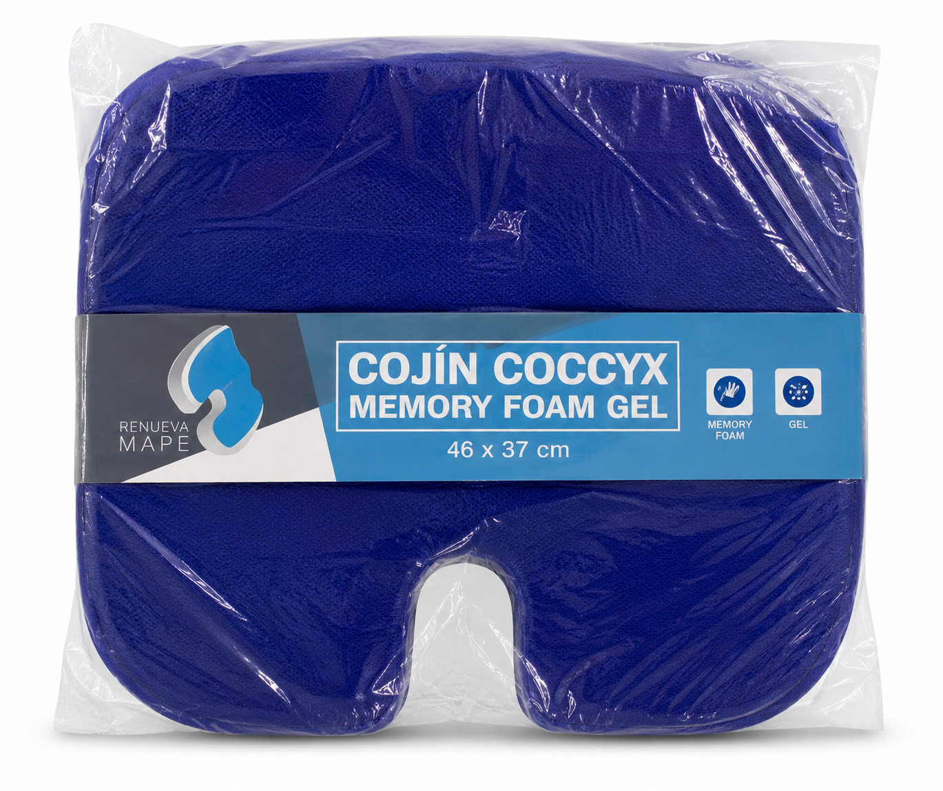 Cojín Para Coccyx Con Gel Memory Foam 46x37cm - Renueva Mape