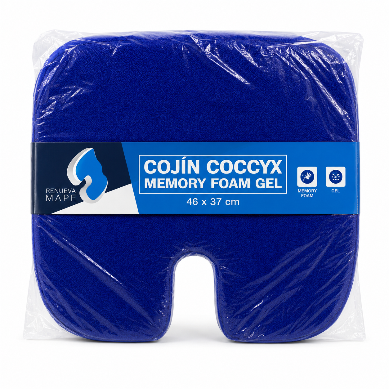 Cojín Para Coccyx Con Gel Memory Foam 46x37cm - Renueva Mape