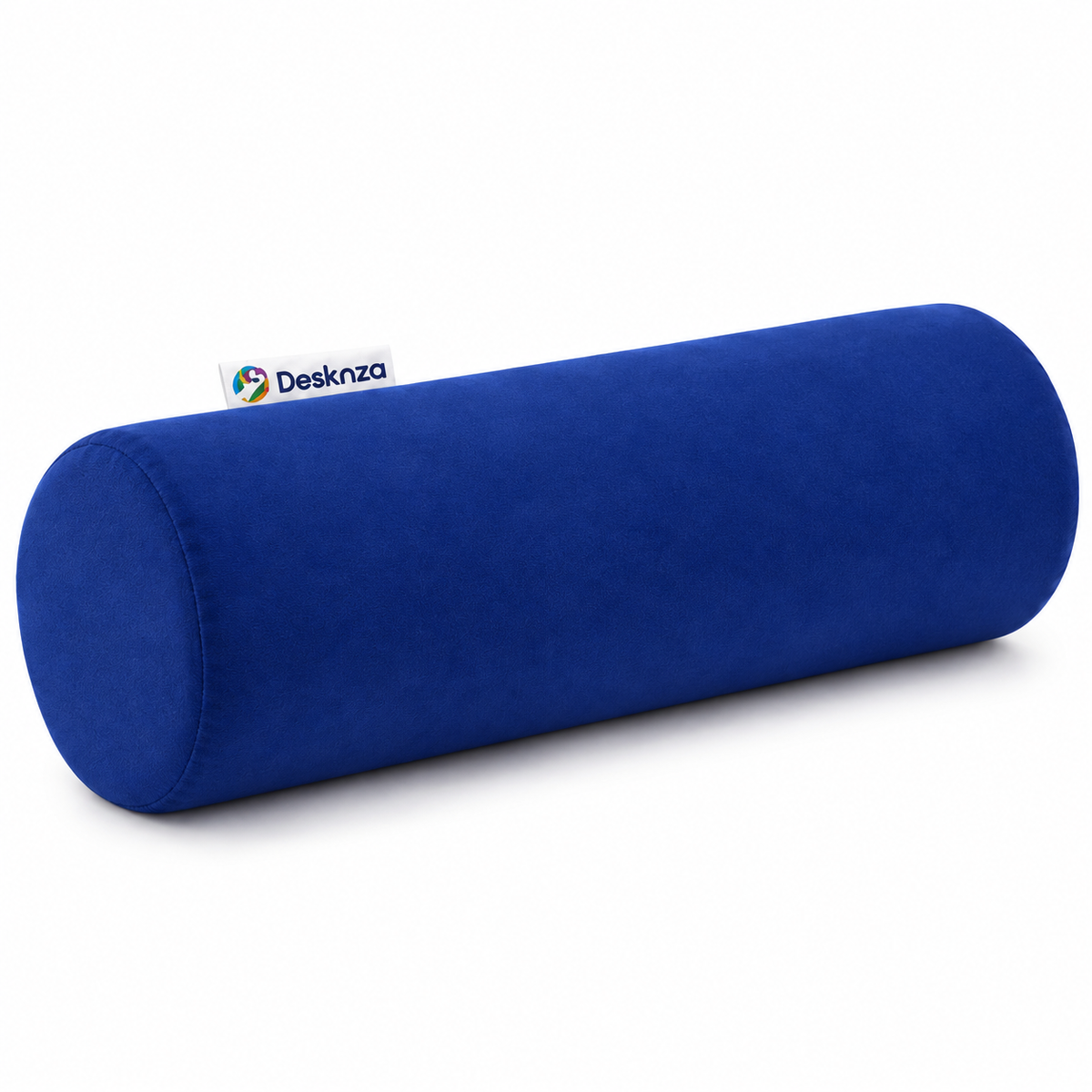 Cojín cilíndrico lumbar multipropósito DeskAnza, diseñado para brindar soporte y comodidad en la zona lumbar y otras áreas del cuerpo.