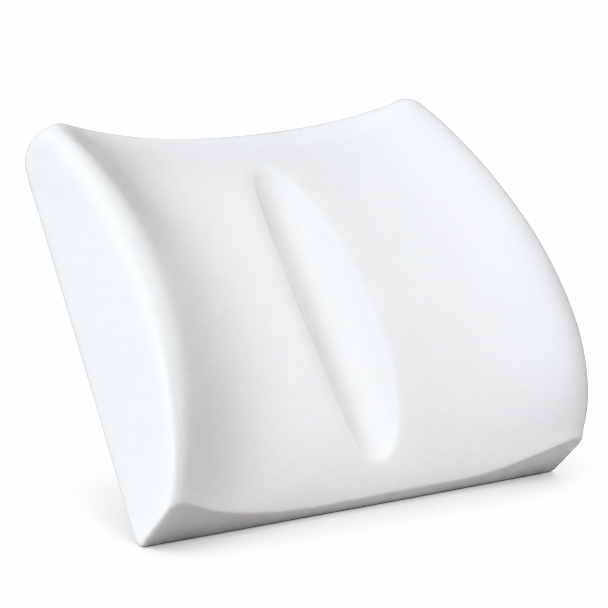 Cojín lumbar Relax Time de espuma flexible, diseñado para brindar soporte y comodidad a la zona lumbar al sentarse.