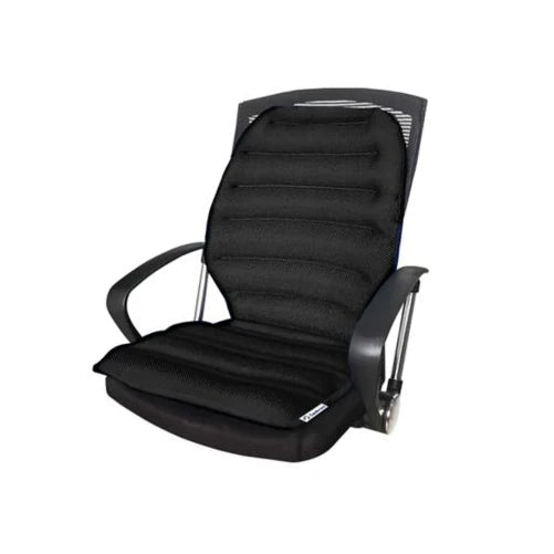 Cojín para silla y espaldar UltraFresh de 45x90 cm, color gris, con superficie textil y relleno ergonómico para mayor comodidad.