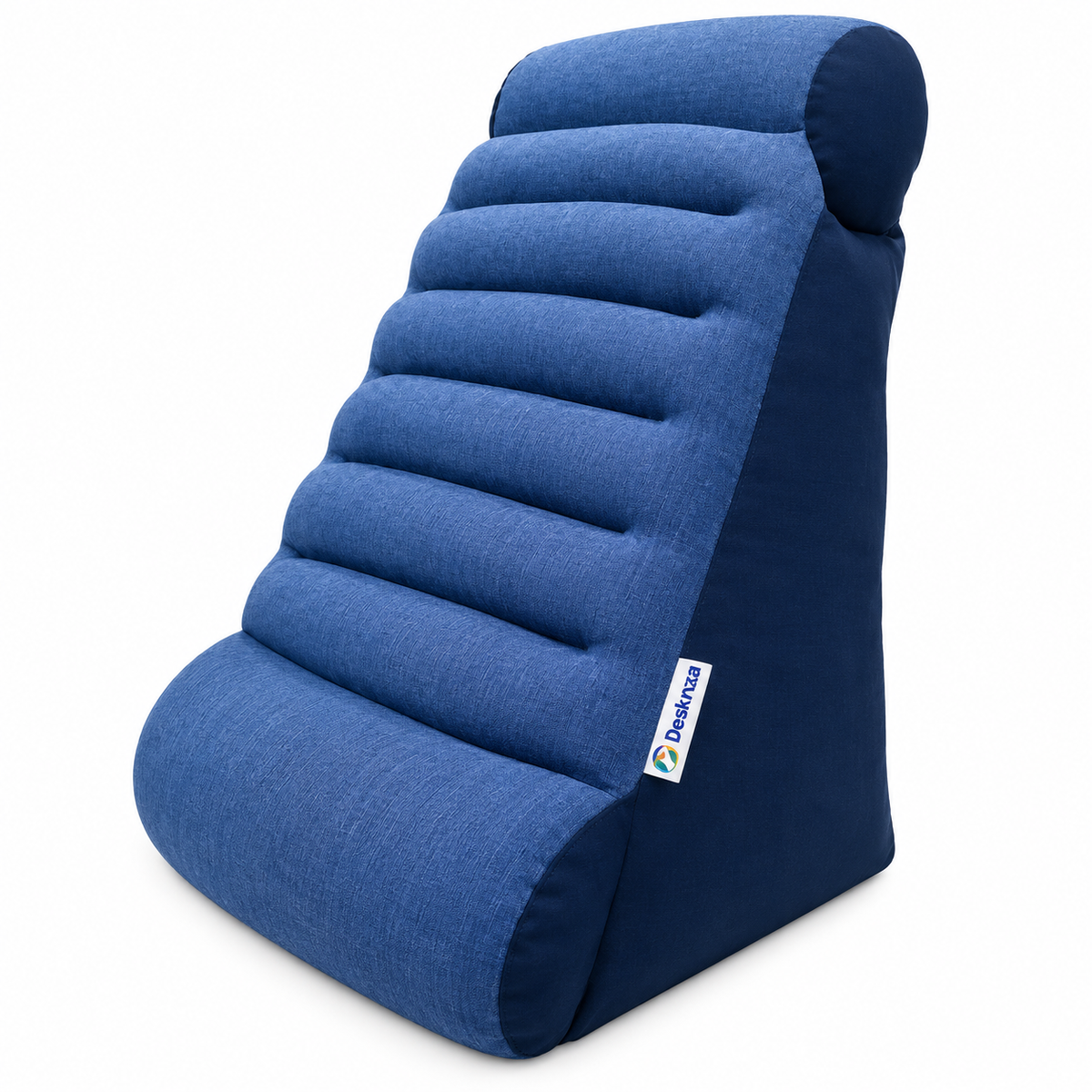 Cojín de TV Premium DeskAnza en color variado, diseñado para brindar soporte y comodidad en espalda y brazos durante momentos de descanso, lectura o televisión.
