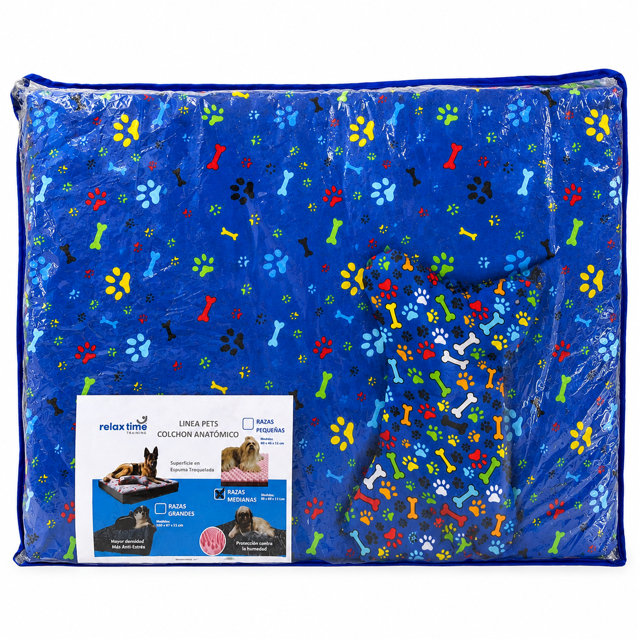 Colchón Anatómico Para Perros Medianos 80x60 cm - Relax Time