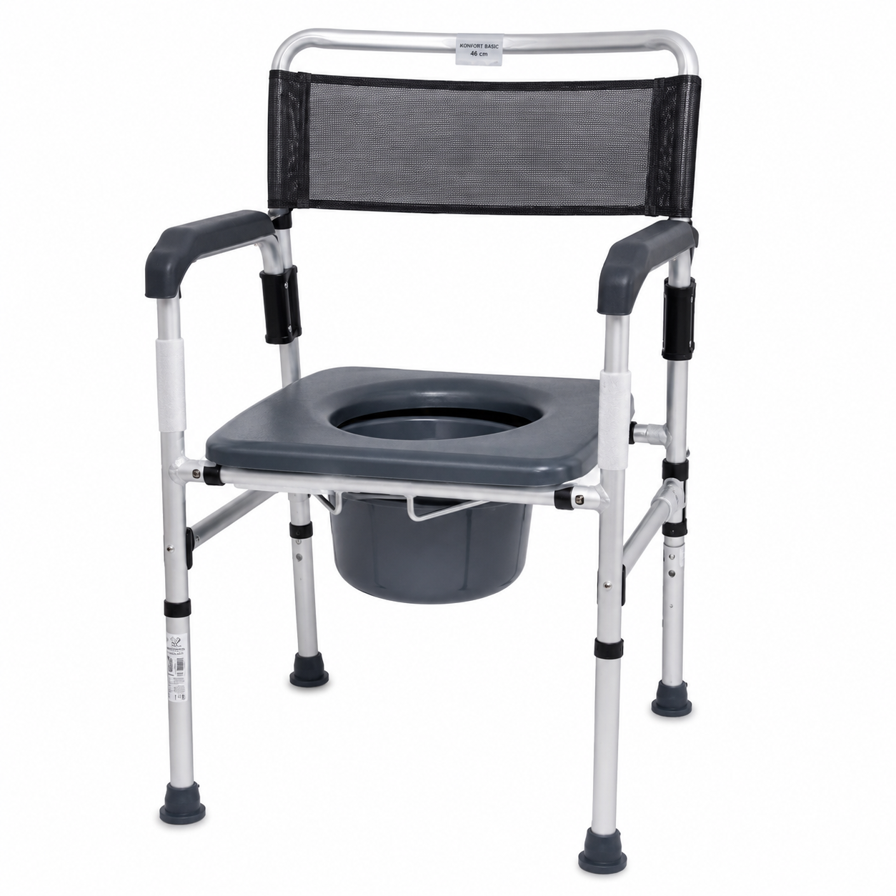 Comodo Sanitario 46 cm Konfort Basic Aluminio Anodizado
