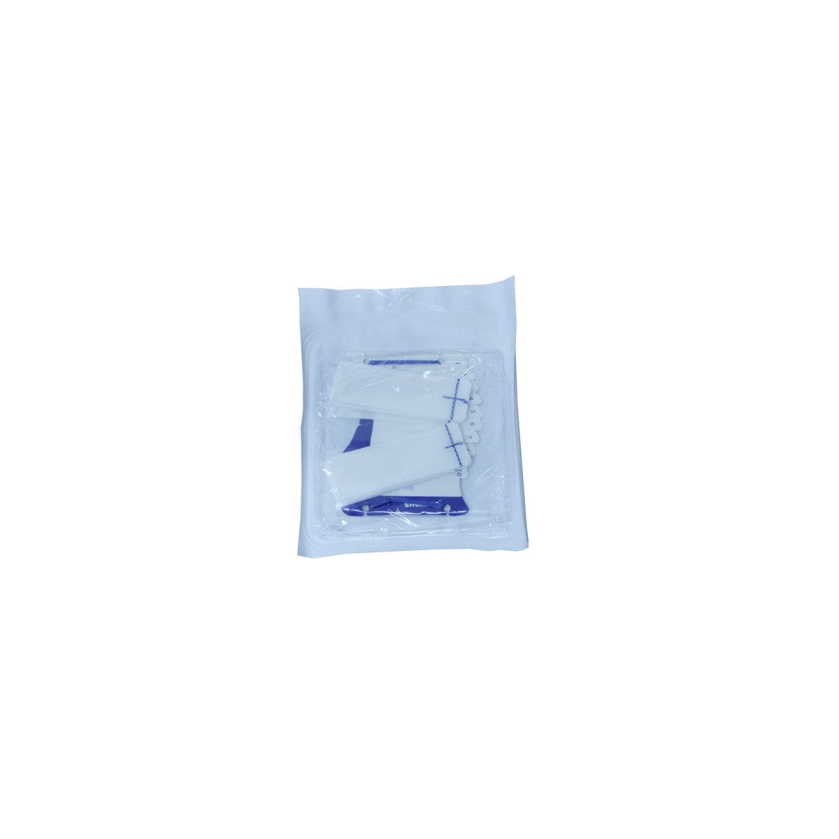 Esponjas absorbentes Sterisponges Cotonoide en algodón laminado estéril, reforzadas con poliéster y con hilo de reparación azul, 3in x 3in.