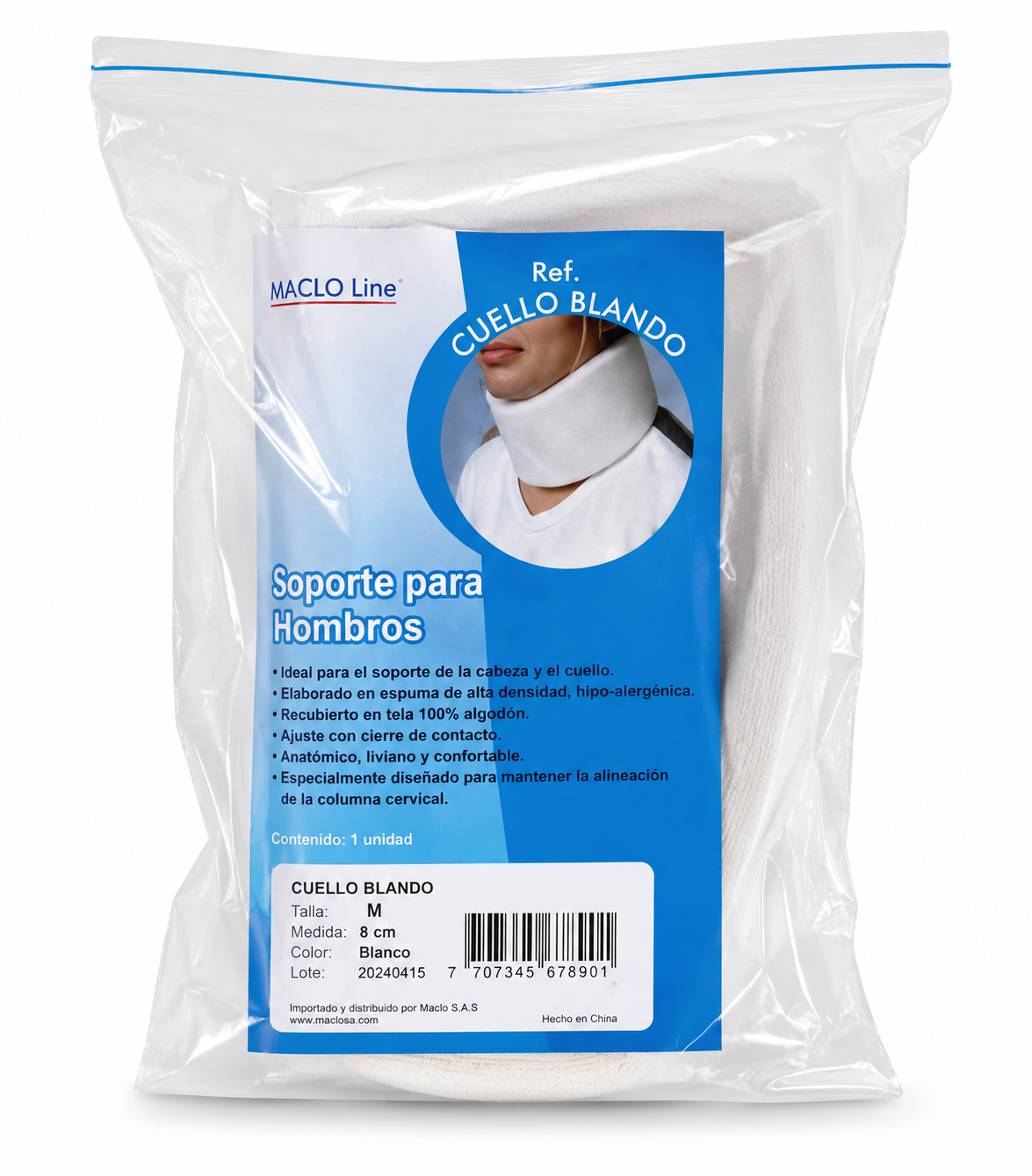 Cuello Blando Maclo M - Soporte Ergonomico Ajustable