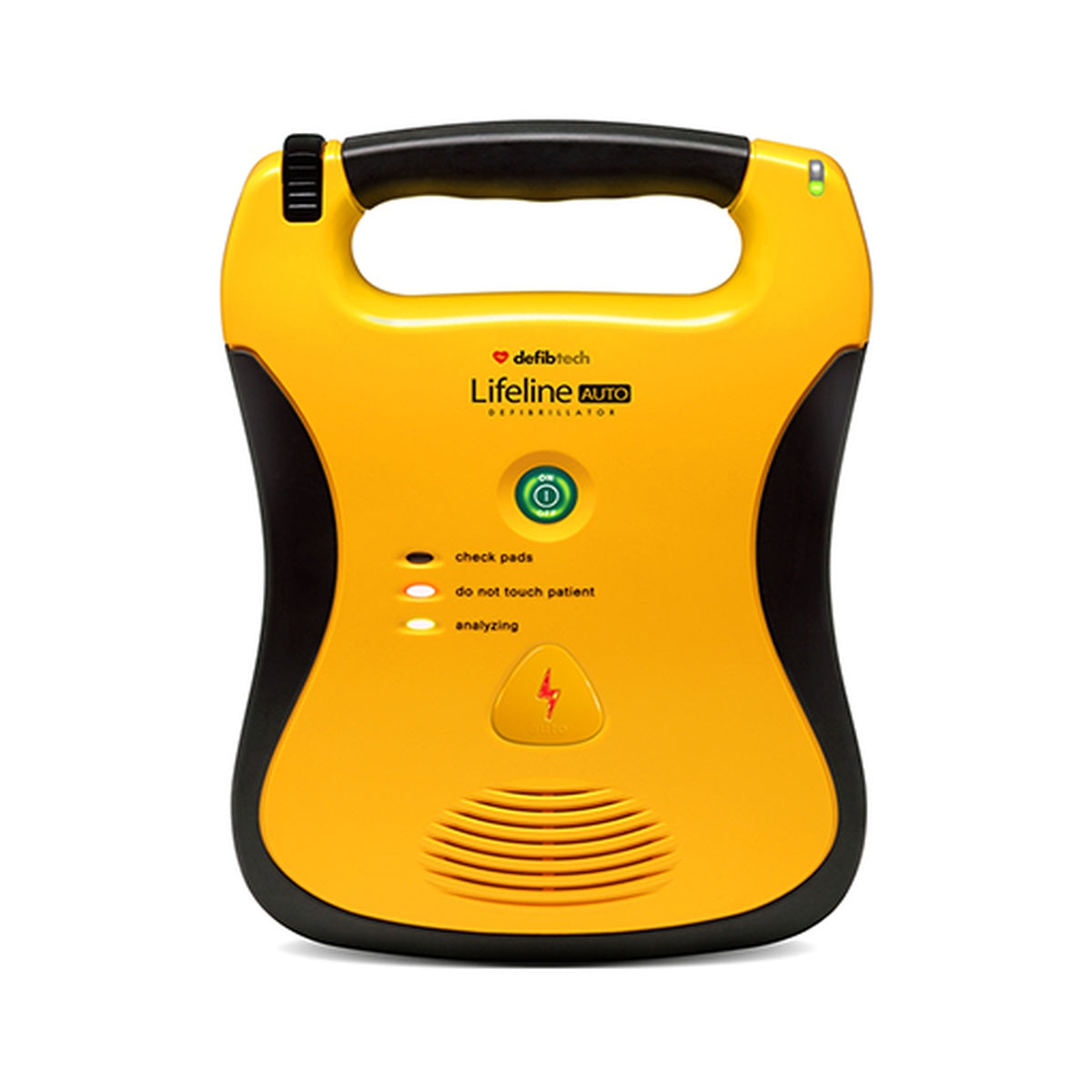 Desfibrilador automático Lifeline AUTO DDU-120 de Defibtech, color blanco, dimensiones 22 x 30 x 7 cm, incluye electrodos para adultos.