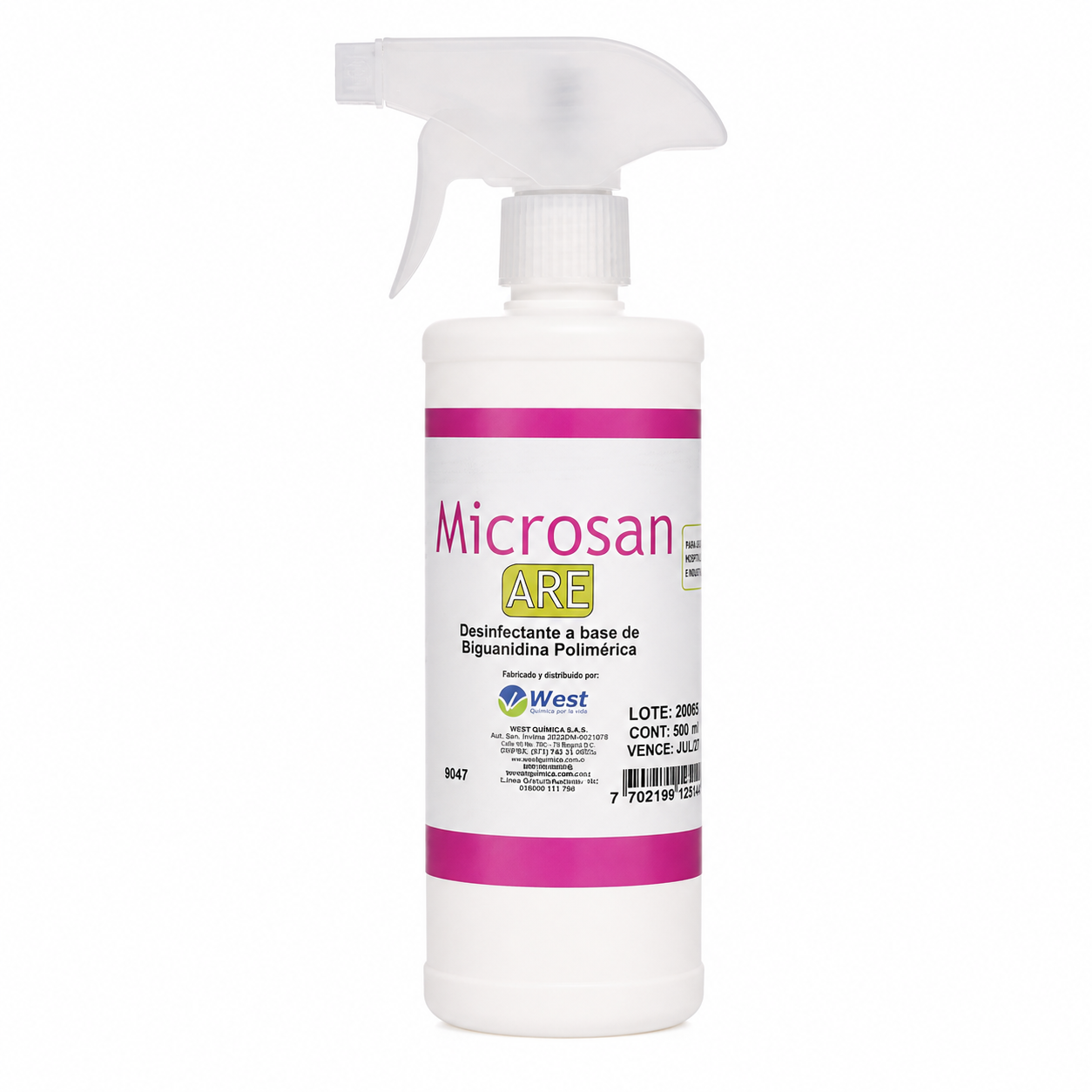 MICROSAN ARE 500 ml - Desinfectante Biguanidina Polimérica
