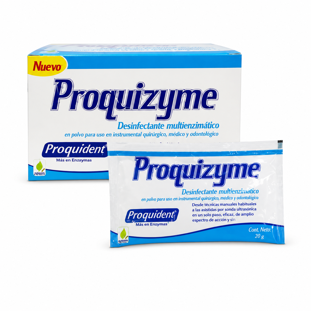 Proquizyme Desinfectante En Polvo 12 Sachets 20gr - Proquident
