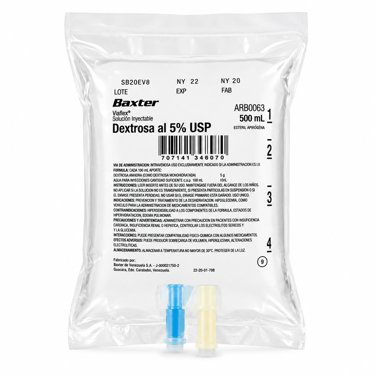 Dextrosa 5% Solución Hidratante 500 ml ARB0063