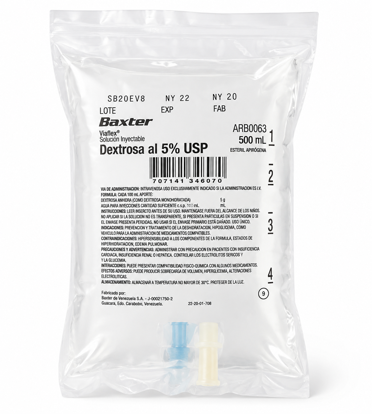 Dextrosa 5% Solución Hidratante 500 ml ARB0063