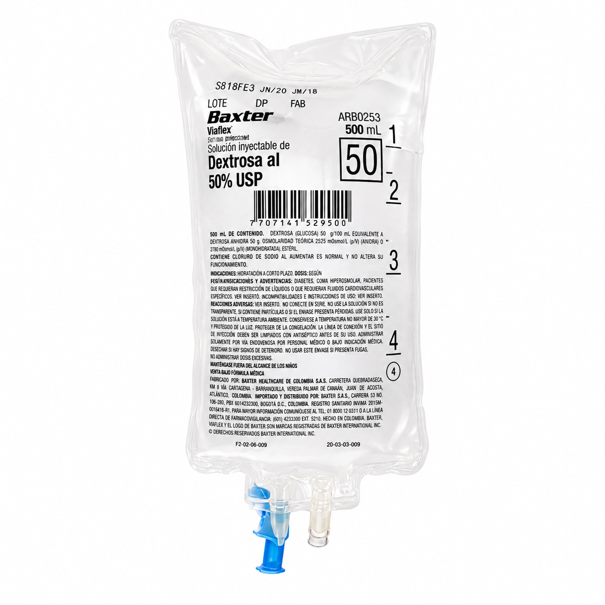 Dextrosa 50% Solución Hidratante 500 ml ARB0253