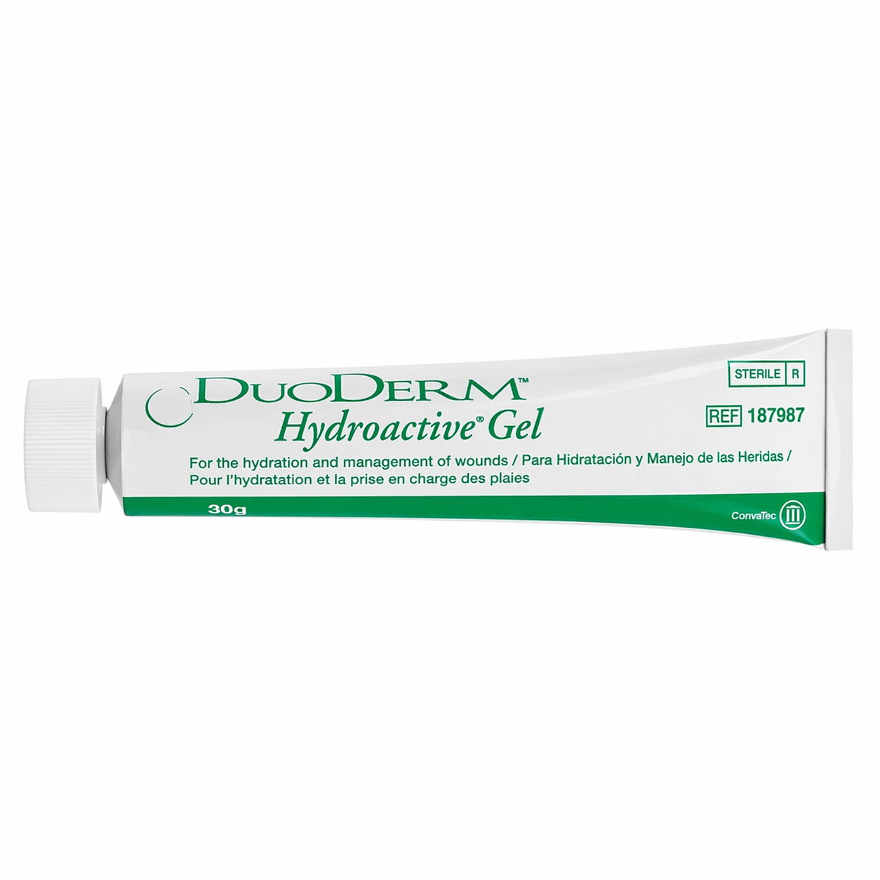 DUODERM Gel Hydroactive de ConvaTec, 30 g, gel hidrocoloide transparente en tubo, diseñado para la hidratación de heridas.