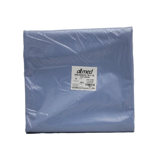 Envolvedera de tela no tejida de 1.50x1.50 metros, color blanco, marca Allmed, referencia 300234, ideal para uso clínico.