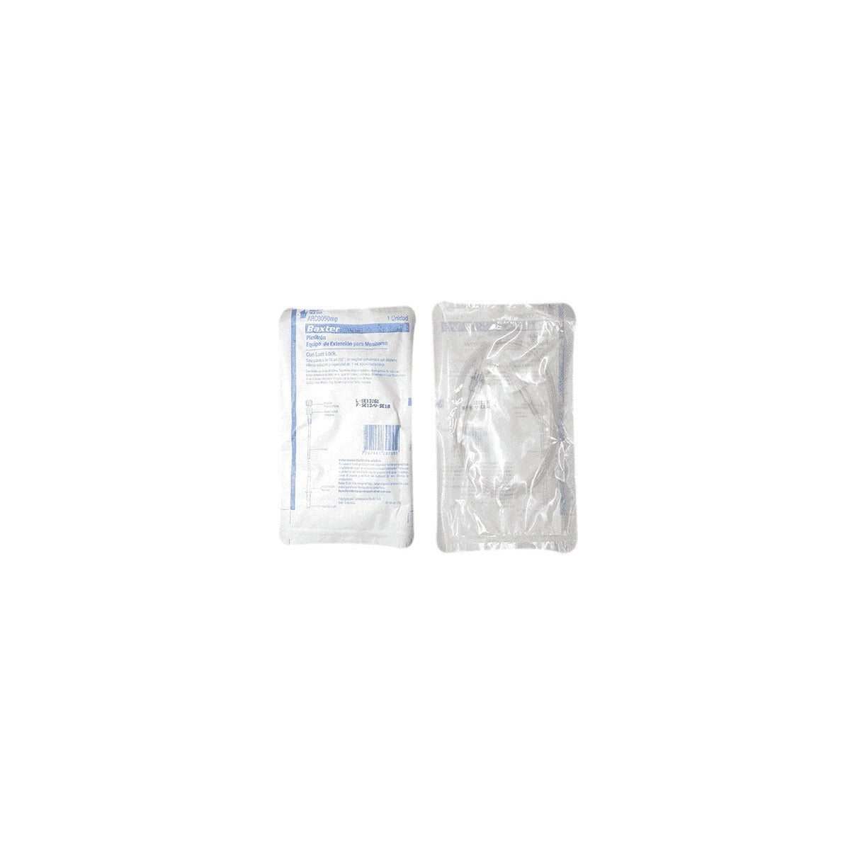 Set de extensión minivolumen 2C5685 de Baxter, tubo de PVC de 88 cm, conexión Luer Lock, esterilizado, libre de látex.