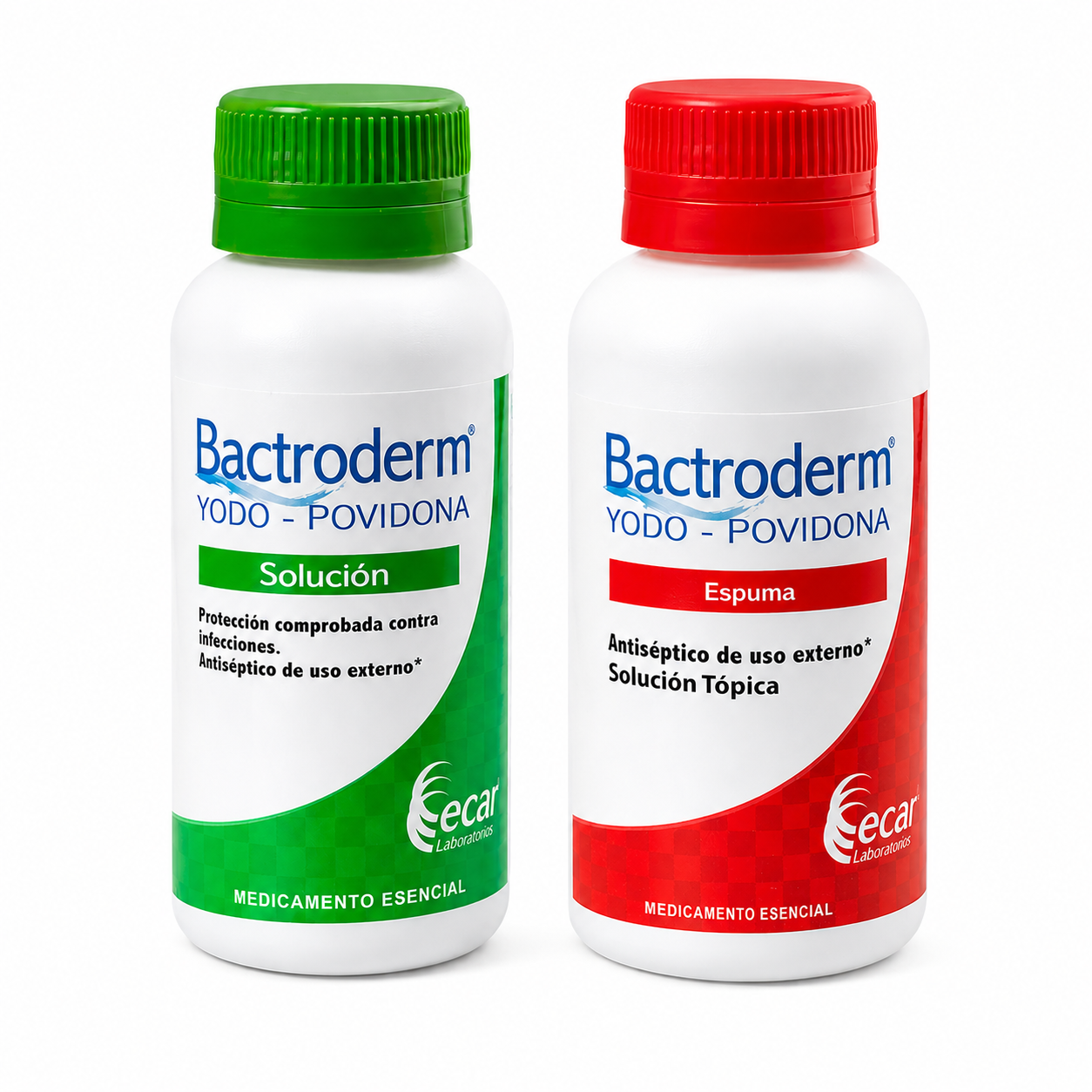 Espuma antiséptica yodopovidona 8% 60 mL Bactroderm Ecar x unidad para limpieza y desinfección tópica