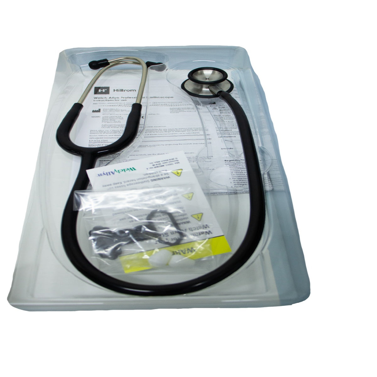 Estetoscopio Welch Allyn TYCOS PROFESSIONAL ADULTO NEGRO 5079-135, con cabezal doble, diafragma de 45 mm y longitud de 710 mm.