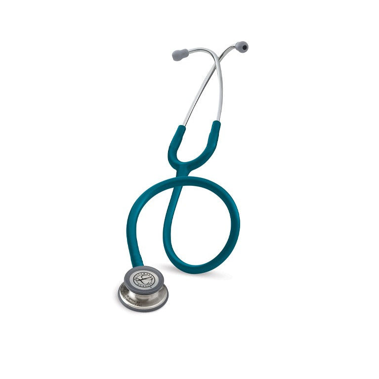 Fonendo Littmann 5623 Classic III en color Caribe Blue, con diafragma de doble frecuencia y tubos de PVC, ideal para auscultación médica.