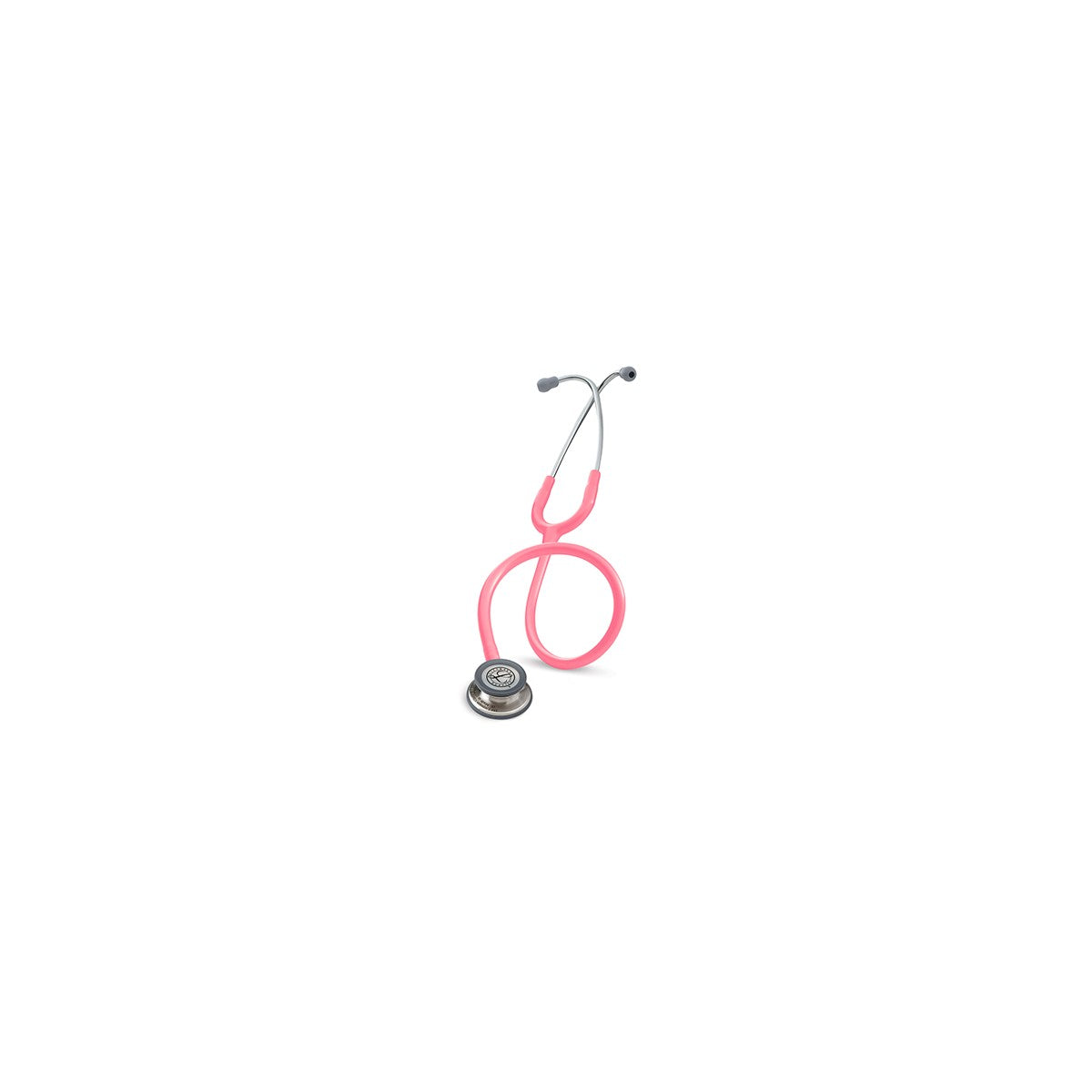 Fonendo Littmann Classic III en color rosa perla, 27 pulgadas, modelo 5633, con diafragma de doble frecuencia y manguera flexible.