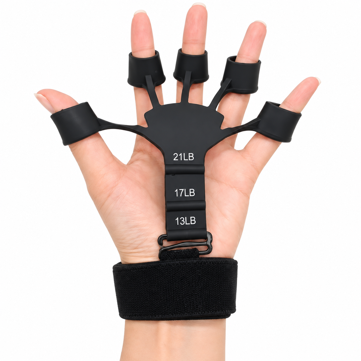 Extensor de dedos Premium Pura+ Avimex referencia 11459, diseñado para ejercicios de movilidad, extensión y fortalecimiento de la mano.