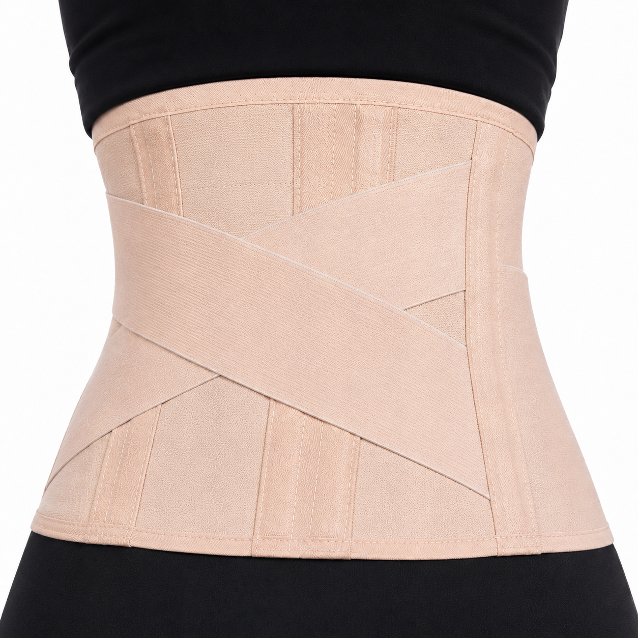 Faja lumbar KM033 talla S, diseñada para brindar soporte, compresión y estabilidad en la zona lumbar y espalda.
