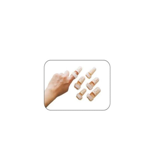 Férula Mallet para falange Talla 1 de NEOFLEX, fabricada en material plástico rígido, color blanco, diseñada para inmovilizar la falange.