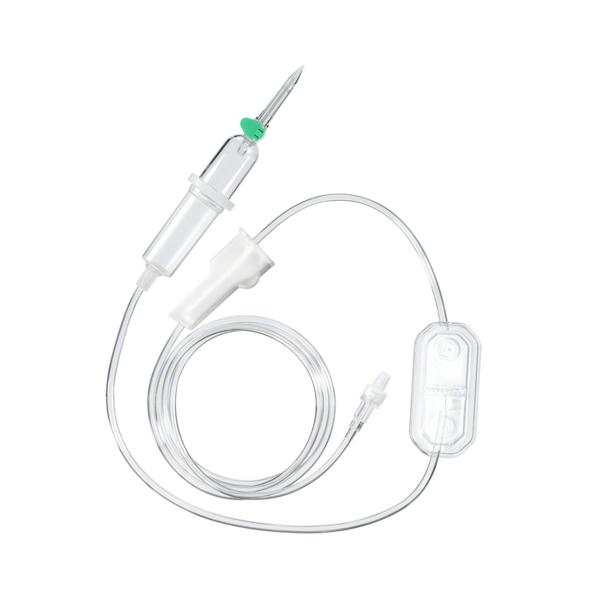 Filtro para infusión intravenosa de 0,2 micras, B. Braun, referencia 473989, con conector luer y membranas de filtración PES, presentado en estuche de 50 unidades.
