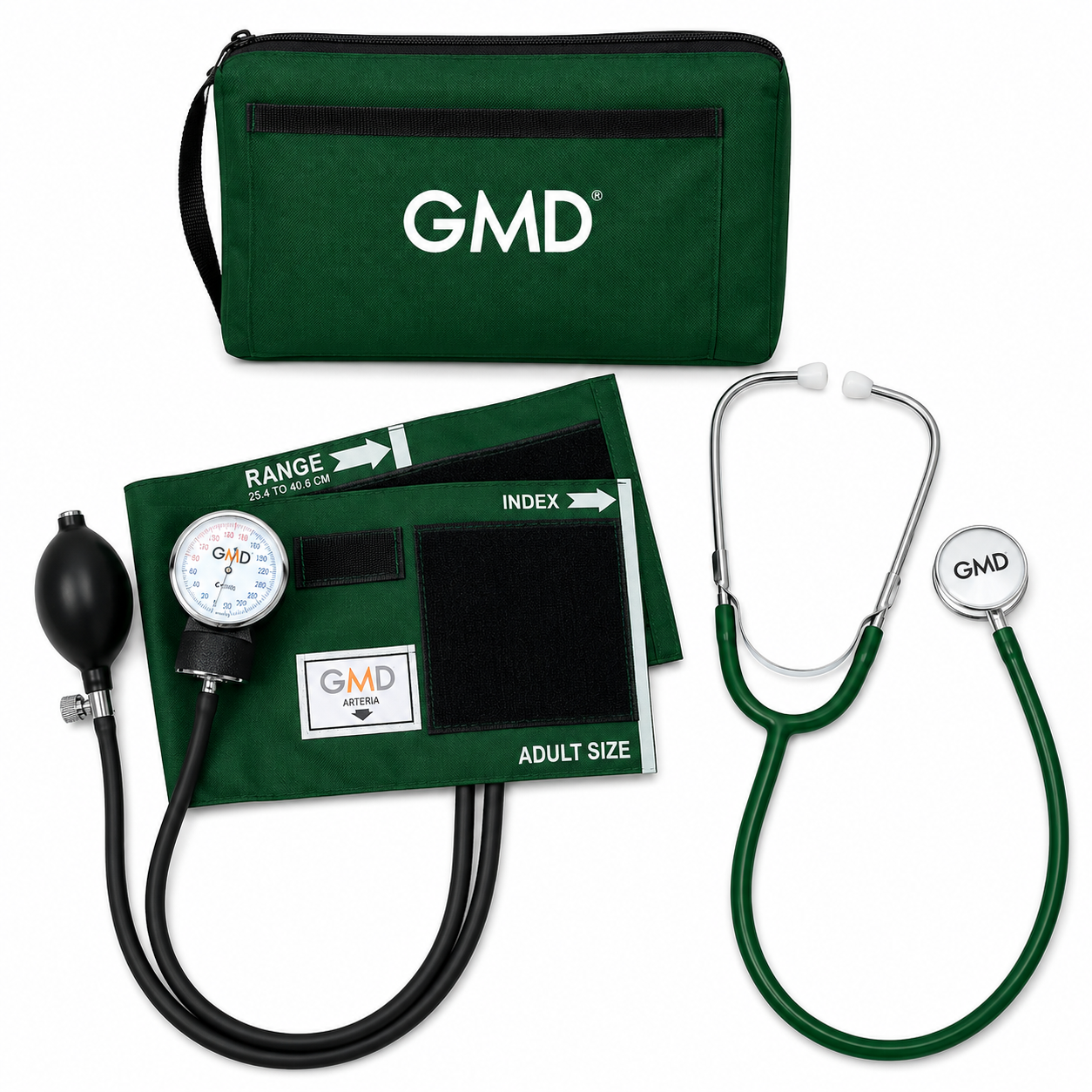 Kit Colors Tensiom. Fonendo Doble Campana Verde GMD50-RP-ST9